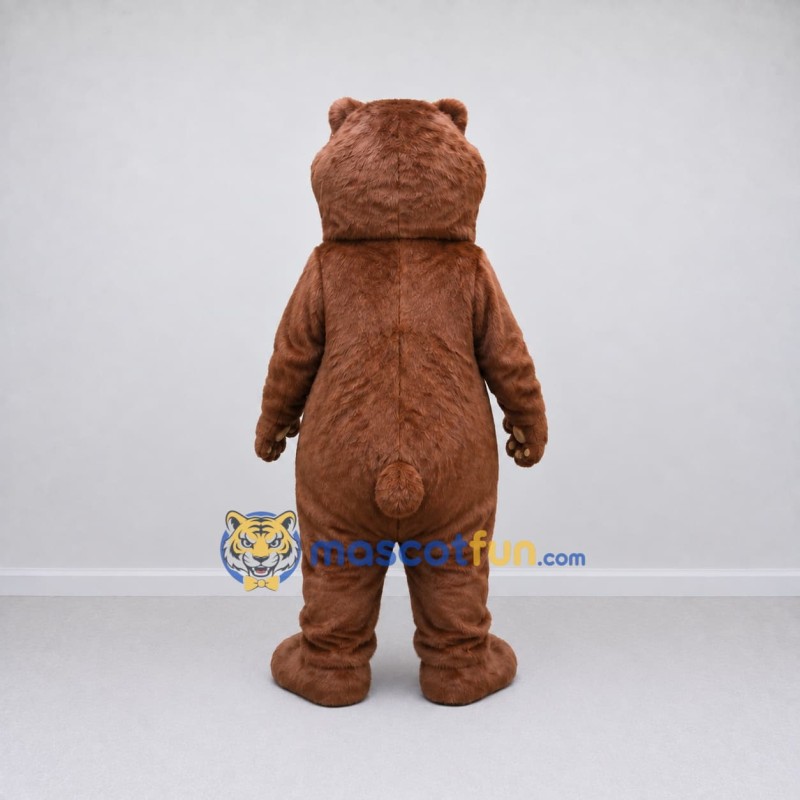 Custom Brown and Cream Bear Mascot Costume Adult Full Body Suit for School Events Custom Brown and Cream Bear Mascot Costume Adult Full Body Suit for School Events