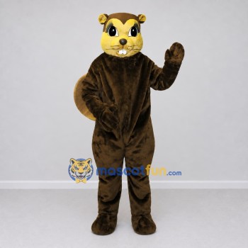 Custom Dark Brown and Tan Beaver Mascot Costume Adult Full Body Suit for Nature Events Custom Dark Brown and Tan Beaver Mascot Costume Adult Full Body Suit for Nature Events