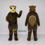 Custom Dark Brown and Tan Beaver Mascot Costume Adult Full Body Suit for Nature Events