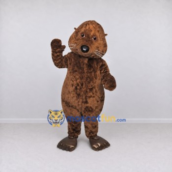 Custom Brown Otter Mascot Costume Adult Full Body Suit for Aquatic Events Custom Brown Otter Mascot Costume Adult Full Body Suit for Aquatic Events