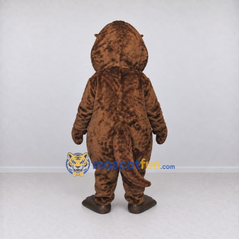 Custom Brown Otter Mascot Costume Adult Full Body Suit for Aquatic Events