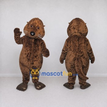 Custom Brown Otter Mascot Costume Adult Full Body Suit for Aquatic Events