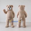 Custom Beige and White Teddy Bear Mascot Costume Adult Full Body Suit for Children's Events Custom Beige and White Teddy Bear Mascot Costume Adult Full Body Suit for Children's Events