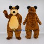 Custom Brown and Tan Bear Mascot Costume Adult Full Body Suit for Children's Events