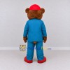 Custom Brown Blue and Red Bear Mascot Costume Adult Full Body Suit for Themed Events