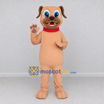 Custom Tan and Red Dog Mascot Costume Adult Full Body Suit for Pet Events