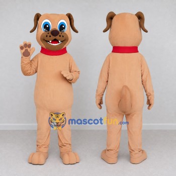 Custom Tan and Red Dog Mascot Costume Adult Full Body Suit for Pet Events