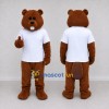 Custom Brown and White Beaver Mascot Costume Adult Full Body Suit for School Events Custom Brown and White Beaver Mascot Costume Adult Full Body Suit for School Events