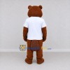 Custom Brown and White Beaver Mascot Costume Adult Full Body Suit for School Events Custom Brown and White Beaver Mascot Costume Adult Full Body Suit for School Events