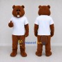 Custom Brown and White Beaver Mascot Costume Adult Full Body Suit for School Events