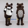 Custom Brown and White Beaver Mascot Costume Adult Full Body Suit for Nature Events Custom Brown and White Beaver Mascot Costume Adult Full Body Suit for Nature Events