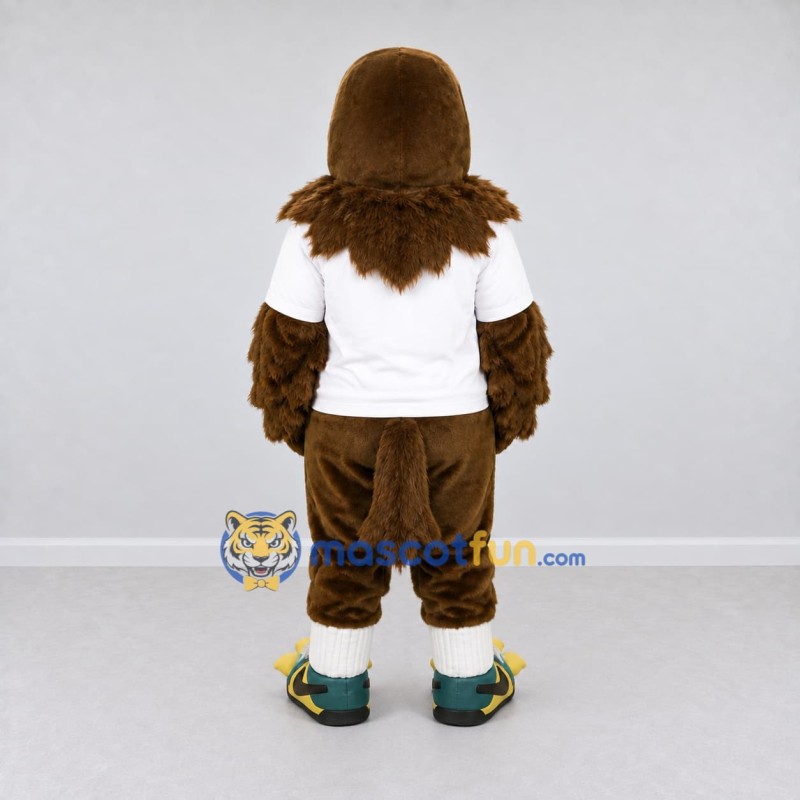 Custom Brown and White Eagle Mascot Costume Adult Full Body Suit for Sports Events Custom Brown and White Eagle Mascot Costume Adult Full Body Suit for Sports Events