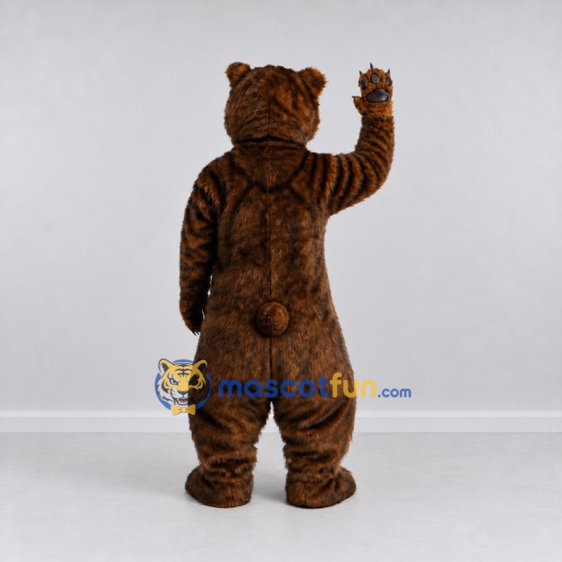 Custom Dark Brown Bear Mascot Costume Adult Full Body Suit for Wildlife Events
