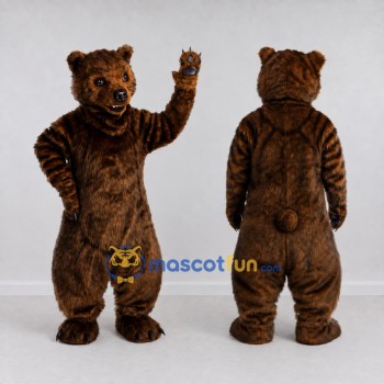 Custom Dark Brown Bear Mascot Costume Adult Full Body Suit for Wildlife Events