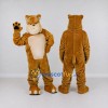 Custom Golden Brown and Cream Cat Mascot Costume Adult Full Body Suit for School Events