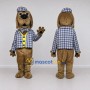 Custom Brown Blue and White Detective Dog Mascot Costume Adult Full Body Suit for Themed Events