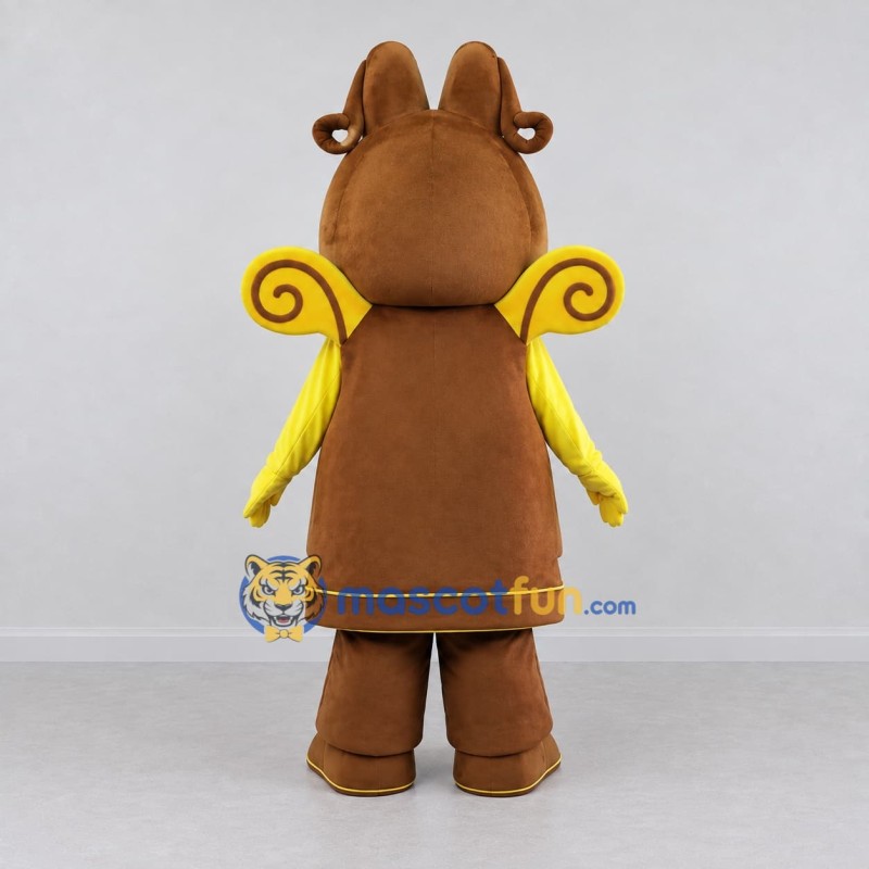 Custom Brown and Yellow Grandfather Clock Mascot Costume Adult Full Body Suit for Themed Events Custom Brown and Yellow Grandfather Clock Mascot Costume Adult Full Body Suit for Themed Events