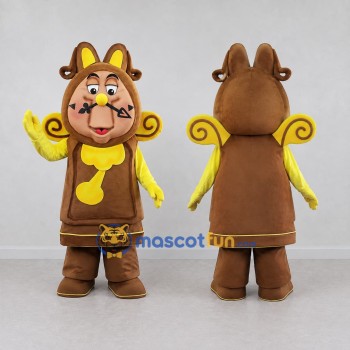 Custom Brown and Yellow Grandfather Clock Mascot Costume Adult Full Body Suit for Themed Events