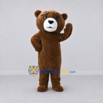 Custom Brown and White Teddy Bear Mascot Costume Adult Full Body Suit for Children's Events Custom Brown and White Teddy Bear Mascot Costume Adult Full Body Suit for Children's Events