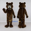 Custom Dark Brown and White Bear Mascot Costume Adult Full Body Suit for School Events