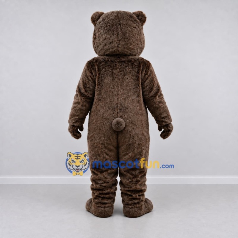 Custom Dark Brown Bear Mascot Costume Adult Full Body Suit for Wildlife Events