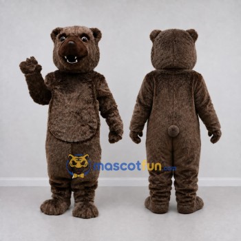 Custom Dark Brown Bear Mascot Costume Adult Full Body Suit for Wildlife Events