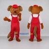 Custom Brown Red and White Dog Mascot Costume Adult Full Body Suit for Community Events Custom Brown Red and White Dog Mascot Costume Adult Full Body Suit for Community Events