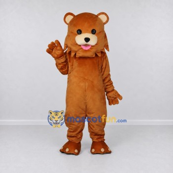 Custom Orange Brown Bear Mascot Costume Adult Full Body Suit for Children's Events Custom Orange Brown Bear Mascot Costume Adult Full Body Suit for Children's Events