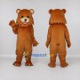 Custom Orange Brown Bear Mascot Costume Adult Full Body Suit for Children's Events