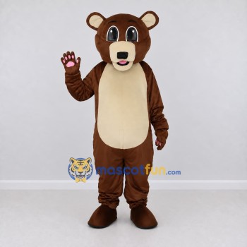 Custom Brown and Cream Bear Mascot Costume Adult Full Body Suit for Children's Events Custom Brown and Cream Bear Mascot Costume Adult Full Body Suit for Children's Events