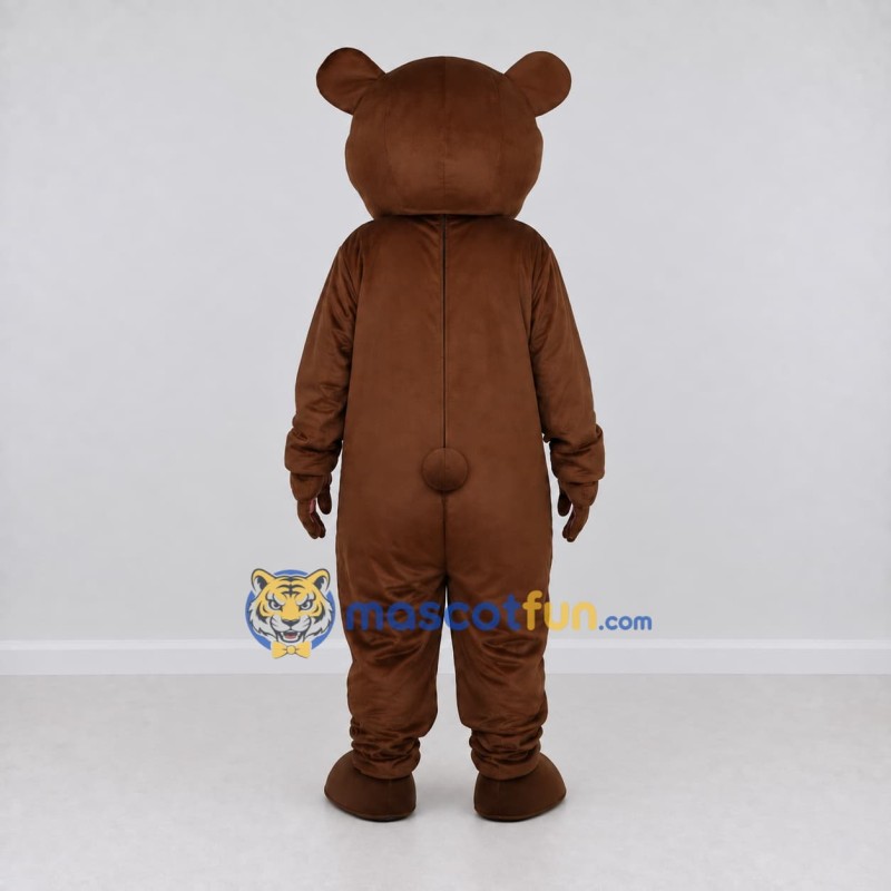 Custom Brown and Cream Bear Mascot Costume Adult Full Body Suit for Children's Events Custom Brown and Cream Bear Mascot Costume Adult Full Body Suit for Children's Events