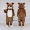 Custom Brown and White Bear Mascot Costume Adult Full Body Suit for School Events Custom Brown and White Bear Mascot Costume Adult Full Body Suit for School Events