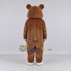Custom Brown and White Bear Mascot Costume Adult Full Body Suit for School Events Custom Brown and White Bear Mascot Costume Adult Full Body Suit for School Events