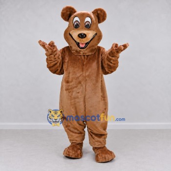 Custom Light Brown Bear Mascot Costume Adult Full Body Suit for School Events Custom Light Brown Bear Mascot Costume Adult Full Body Suit for School Events
