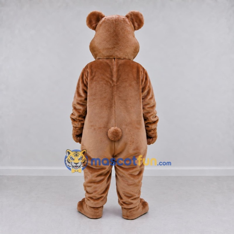 Custom Light Brown Bear Mascot Costume Adult Full Body Suit for School Events