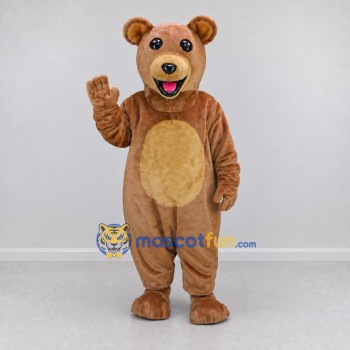 Custom Brown and Tan Bear Mascot Costume Adult Full Body Suit for School Events