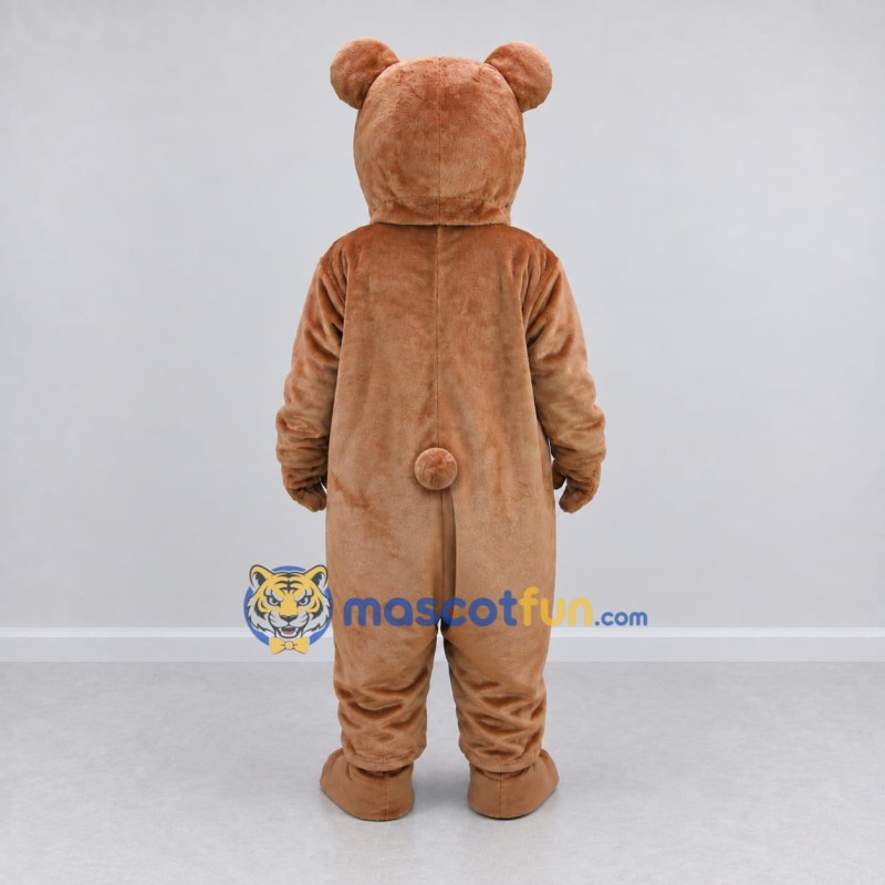 Custom Brown and Tan Bear Mascot Costume Adult Full Body Suit for School Events Custom Brown and Tan Bear Mascot Costume Adult Full Body Suit for School Events