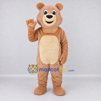 Custom Tan and Cream Teddy Bear Mascot Costume Adult Full Body Suit for Children's Events Custom Tan and Cream Teddy Bear Mascot Costume Adult Full Body Suit for Children's Events