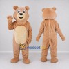 Custom Tan and Cream Teddy Bear Mascot Costume Adult Full Body Suit for Children's Events