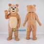 Custom Tan and Cream Teddy Bear Mascot Costume Adult Full Body Suit for Children's Events