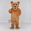 Custom Light Brown Bear Mascot Costume Adult Full Body Suit for School Events