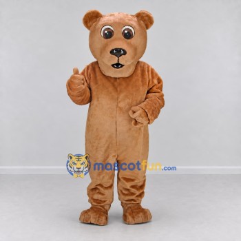 Custom Light Brown Bear Mascot Costume Adult Full Body Suit for School Events Custom Light Brown Bear Mascot Costume Adult Full Body Suit for School Events