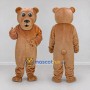 Custom Light Brown Bear Mascot Costume Adult Full Body Suit for School Events