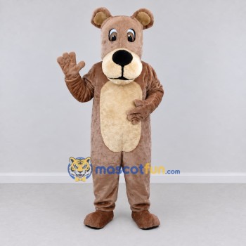 Custom Light Brown and Cream Dog Mascot Costume Adult Full Body Suit for Children's Events Custom Light Brown and Cream Dog Mascot Costume Adult Full Body Suit for Children's Events