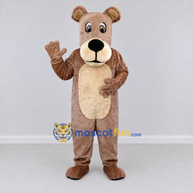 Custom Light Brown and Cream Dog Mascot Costume Adult Full Body Suit for Children's Events Custom Light Brown and Cream Dog Mascot Costume Adult Full Body Suit for Children's Events