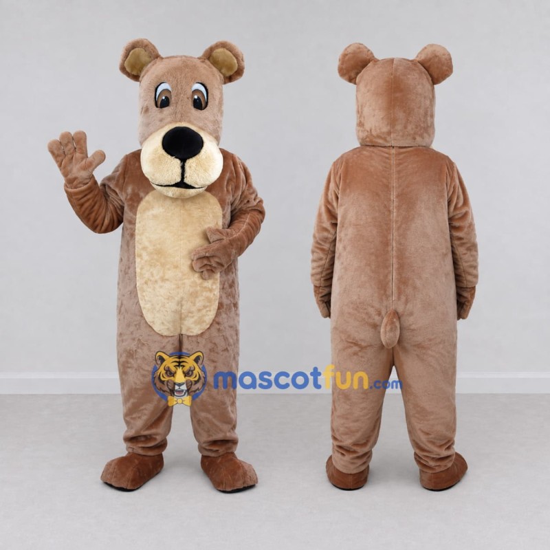 Custom Light Brown and Cream Dog Mascot Costume Adult Full Body Suit for Children's Events Custom Light Brown and Cream Dog Mascot Costume Adult Full Body Suit for Children's Events