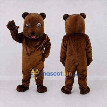 Custom Brown Bear Mascot Costume Adult Full Body Suit for Children's Events