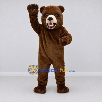 Custom Brown and White Bear Mascot Costume Adult Full Body Suit for Sports Events
