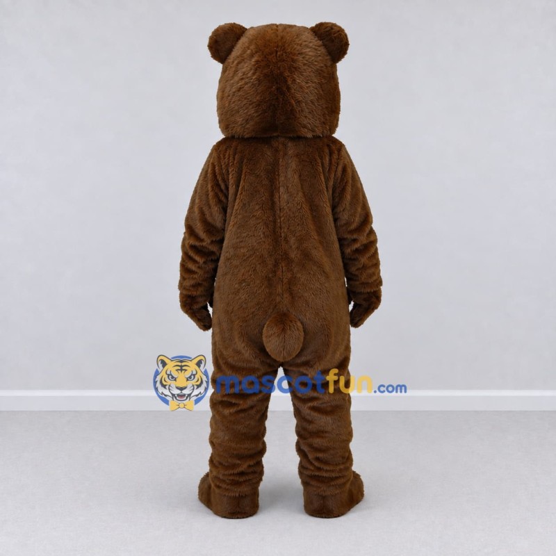 Custom Brown and White Bear Mascot Costume Adult Full Body Suit for Sports Events Custom Brown and White Bear Mascot Costume Adult Full Body Suit for Sports Events