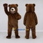 Custom Brown and White Bear Mascot Costume Adult Full Body Suit for Sports Events